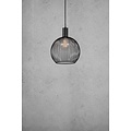 Lámpara colgante de alambre metálico curvo negro, casquillo E27 (bombilla no incluida), Ø50 cm, altura 54,5 cm, cable 300 cm
