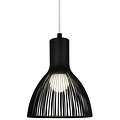Conical pendant light in black metal, E27 fitting, 26 cm diameter, 300 cm cable, dimmable with suitable bulb