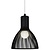 Lámpara colgante cónica metal negro E27 26 cm Ø, cable 300 cm