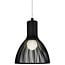 Lámpara colgante cónica de metal negro, casquillo E27, 26 cm de diámetro, cable de 300 cm, regulable con bombilla adecuada