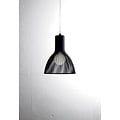 Suspension conique en métal noir, douille E27, diamètre 26 cm, câble 300 cm, dimmable avec ampoule adaptée