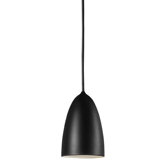 Nordlux Nordic Cool hanglamp zwart Ø10cm GU10, metalen kap met textielkabel van 300cm