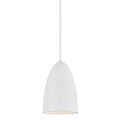 Elegante lámpara de suspensión con un Nordic cool 10cm Ø - blanco/telegrey