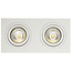 White 3 light recessed spot with freely selectable spot holders