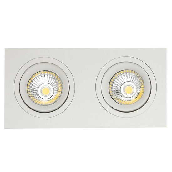 White 3 light recessed spot with freely selectable spot holders
