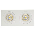 White 3 light recessed spot with freely selectable spot holders