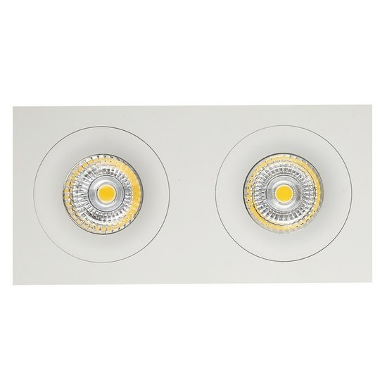 White 3 light recessed spot with freely selectable spot holders