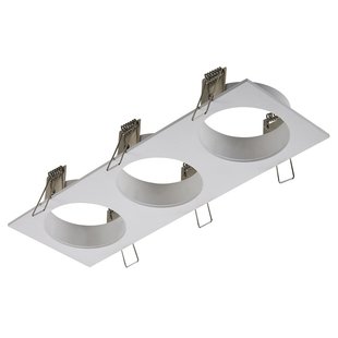 White 3 light recessed spot with freely selectable spot holders