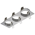 Spot encastré gris 3 lumières avec supports de spot librement sélectionnables