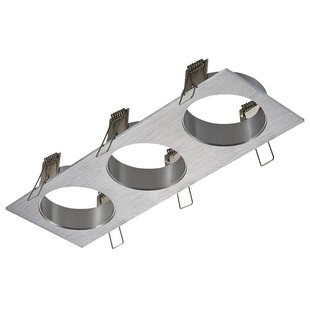 Grauer 3-flammiger Einbauspot mit frei wählbaren Spothaltern