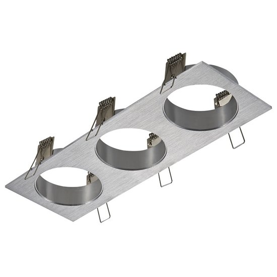 Gray 3 light recessed spot with freely selectable spot holders