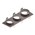 Spot encastré à 3 lumières en bronze avec supports de spot librement sélectionnables