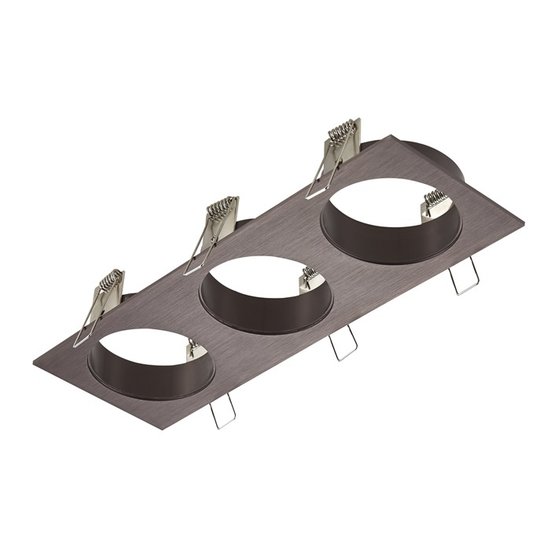 Bronze 3-light recessed spot with freely selectable spot holders