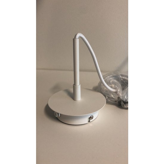 Zylindrische Deckenleuchte aus grauem Metall, Höhe 27 cm, GU10-Fassung max. 8W, IP20, dimmbar mit passender Lampe, Kabel 300 cm
