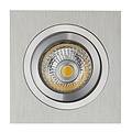 Einbaustrahler, grau, quadratisch, Lochgröße 80 mm, Außenmaß 93,7 mm