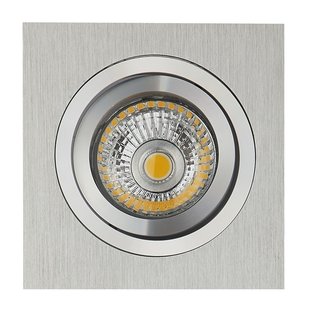 Foco empotrable gris cuadrado tamaño agujero 80 mm, tamaño exterior 93,7 mm