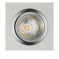 Einbaustrahler, grau, quadratisch, Lochgröße 80 mm, Außenmaß 93,7 mm