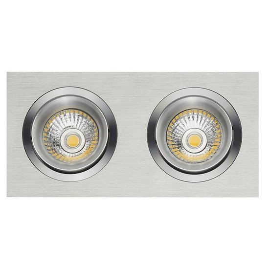 Double recessed spot aluminum gray hole size 80-175mm outer size 95-190 mm