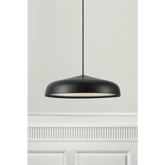 Nordlux suspension minimaliste et moderne noire, Ø40cm, module LED 20W inclus, dimmable