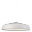 Hanglamp Ø40 cm, wit, metaal en kunststof, incl. 20W LED-module 230V, dimbaar, witte textielkabel 300 cm, IP20