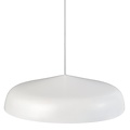 Pendant lamp Ø40 cm, white, metal and plastic, incl. 20W LED module 230V, dimmable, white textile cable 300 cm, IP20