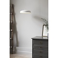 Pendant lamp Ø40 cm, white, metal and plastic, incl. 20W LED module 230V, dimmable, white textile cable 300 cm, IP20
