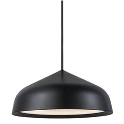 Pendant lamp Ø25 cm black, metal, dimmable, incl. 12W LED