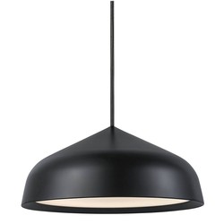 Pendelleuchte Ø25 cm schwarz, Metall, dimmbar, 12W LED