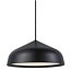 Lámpara colgante redonda Ø25 cm en metal negro con acabado en plástico, módulo LED 12W regulable, IP20, cable 300 cm