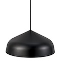 Round pendant lamp Ø25 cm in black metal with plastic finish, dimmable 12W LED module, IP20, 300 cm cable