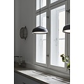 Round pendant lamp Ø25 cm in black metal with plastic finish, dimmable 12W LED module, IP20, 300 cm cable