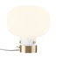 Table lamp modern, timeless and particularly beautiful design opal white