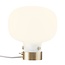 Table lamp with opal white glass shade, metal base and E27 fitting, height 21.2 cm, shade diameter 20 cm, bulb not included