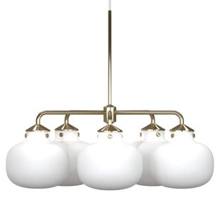 Modern, timeless and very beautiful five-armed chandelier