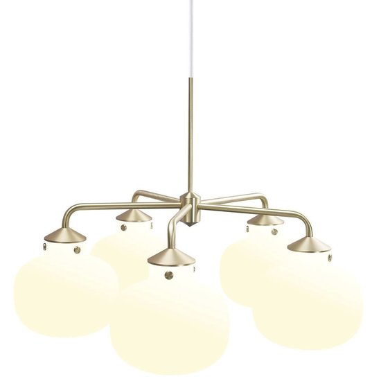 Lustre à cinq bras moderne, intemporel et très beau