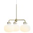 Lustre 3 bras E27 max 25W verre opale blanc, structure métal, hauteur 55 cm, largeur 57 cm, IP20