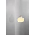 Nordlux Ovale Pendelleuchte mit Schirm aus weißem Opalglas und Metallaufhängung, Ø30 cm, E27-Fassung max. 25W, dimmbar, Kabel 300 cm