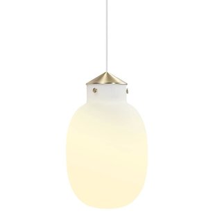 Magnifique pendentif ovale, reflet d'un design moderne et intemporel blanc 22,5cm Ø