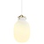 Lámpara colgante ovalada de vidrio blanco ópalo, E27, regulable, Ø22,5 cm