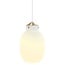 Oval pendant light with opal white glass, metal details, E27 socket, dimmable, Ø22.5 cm, 300 cm cable