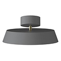 Plafonnier LED panneau 12W dimmable gris, Ø30 cm, 12,9 cm de saillie, 610 lumens, IP20, 230V