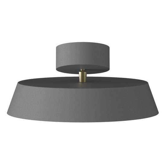 Plafón LED panel 12W regulable gris, Ø30 cm, 12,9 cm de proyección, 610 lúmenes, IP20, 230V