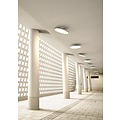 LED Deckenpanel 24W dimmbar, Aluminium, opalweißes Glas, Ø38,5 cm, 1600 Lumen, 230V, IP20