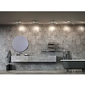 Panel LED de techo 24W regulable, aluminio, cristal opal blanco, Ø38,5 cm, 1600 lúmenes, 230V, IP20