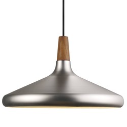 Refined hanging lamp in exclusive FSC-certified oiled walnut top 39cm Ø - steel