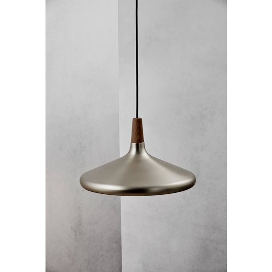 Refined hanging lamp in exclusive FSC-certified oiled walnut top 39cm Ø - steel