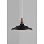 Refined hanging lamp in exclusive FSC-certified oiled walnut top 39cm Ø - black