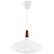 Refined hanging lamp in exclusive FSC-certified oiled walnut top 39cm Ø - white
