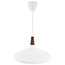 Refined hanging lamp in exclusive FSC-certified oiled walnut top 39cm Ø - white