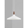 Nordlux Hängelampe mit FSC-zertifizierter geölter Nussbaumplatte, Ø39 cm, weißer Metallrahmen, E27-Fassung, IP20